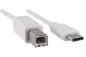 Mobile Preview: DINIC USB Kabel Typ C Stecker auf USB 2.0 B Stecker, 2m unterstützt Schnellaufladung bis 5A, weiß